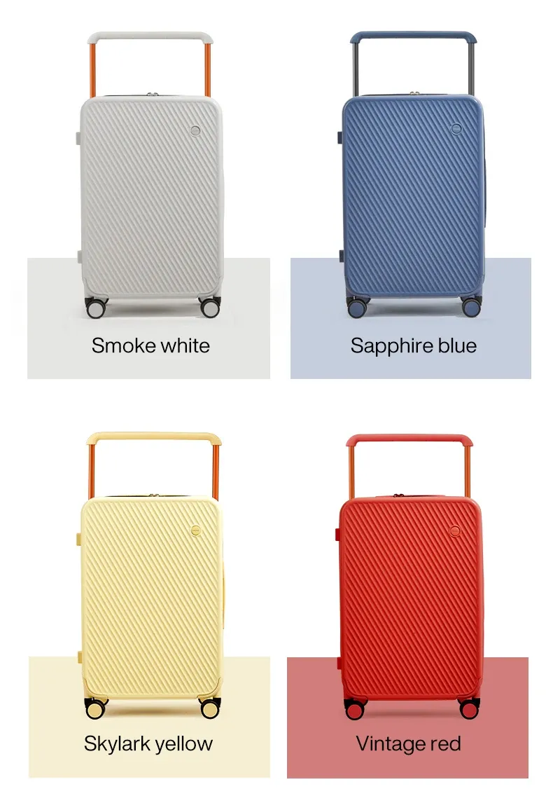 Mixi 24" Wide Handle Hardside Spinner Suitcase with Rolling Wheels - Patent Design Travel Luggage for Men & Women, Includes 20" Carry-On Option & Waterproof Pocket showcase 22
