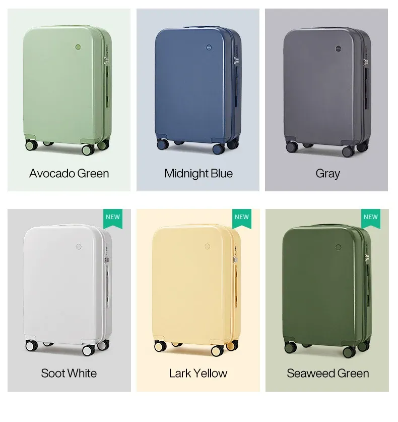 Mixi Puristic Design Hardside Luggage Set - 16-28 Inch Rolling Wheel Suitcase for Men & Women, Durable PC Material, YKK Zippers, Spinner Wheels, Travel Trolley Case showcase 28