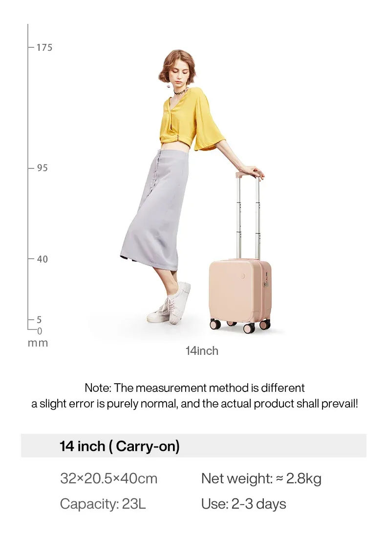 Mixi Puristic Design Hardside Luggage Set - 16-28 Inch Rolling Wheel Suitcase for Men & Women, Durable PC Material, YKK Zippers, Spinner Wheels, Travel Trolley Case showcase 22