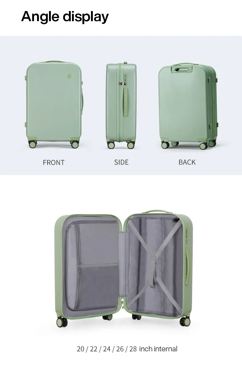 Mixi Puristic Design Hardside Luggage Set - 16-28 Inch Rolling Wheel Suitcase for Men & Women, Durable PC Material, YKK Zippers, Spinner Wheels, Travel Trolley Case showcase 29