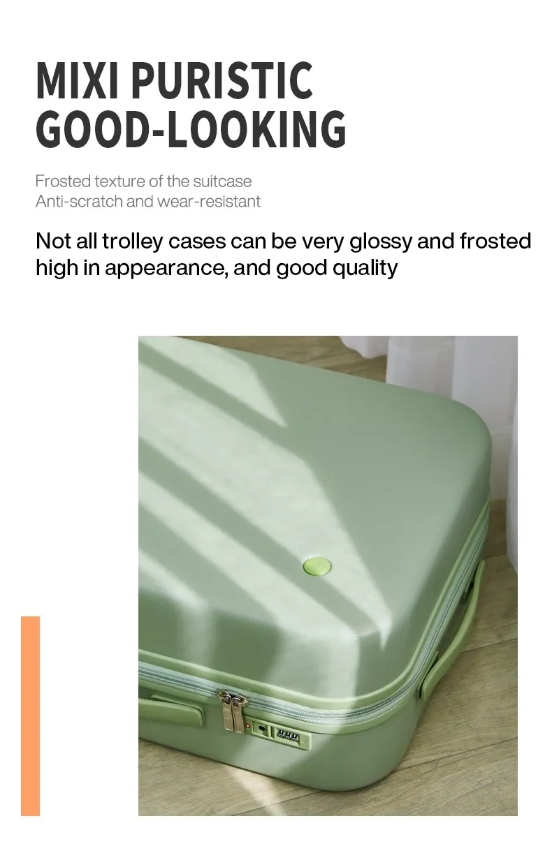 Mixi Puristic Design Hardside Luggage Set - 16-28 Inch Rolling Wheel Suitcase for Men & Women, Durable PC Material, YKK Zippers, Spinner Wheels, Travel Trolley Case showcase 13