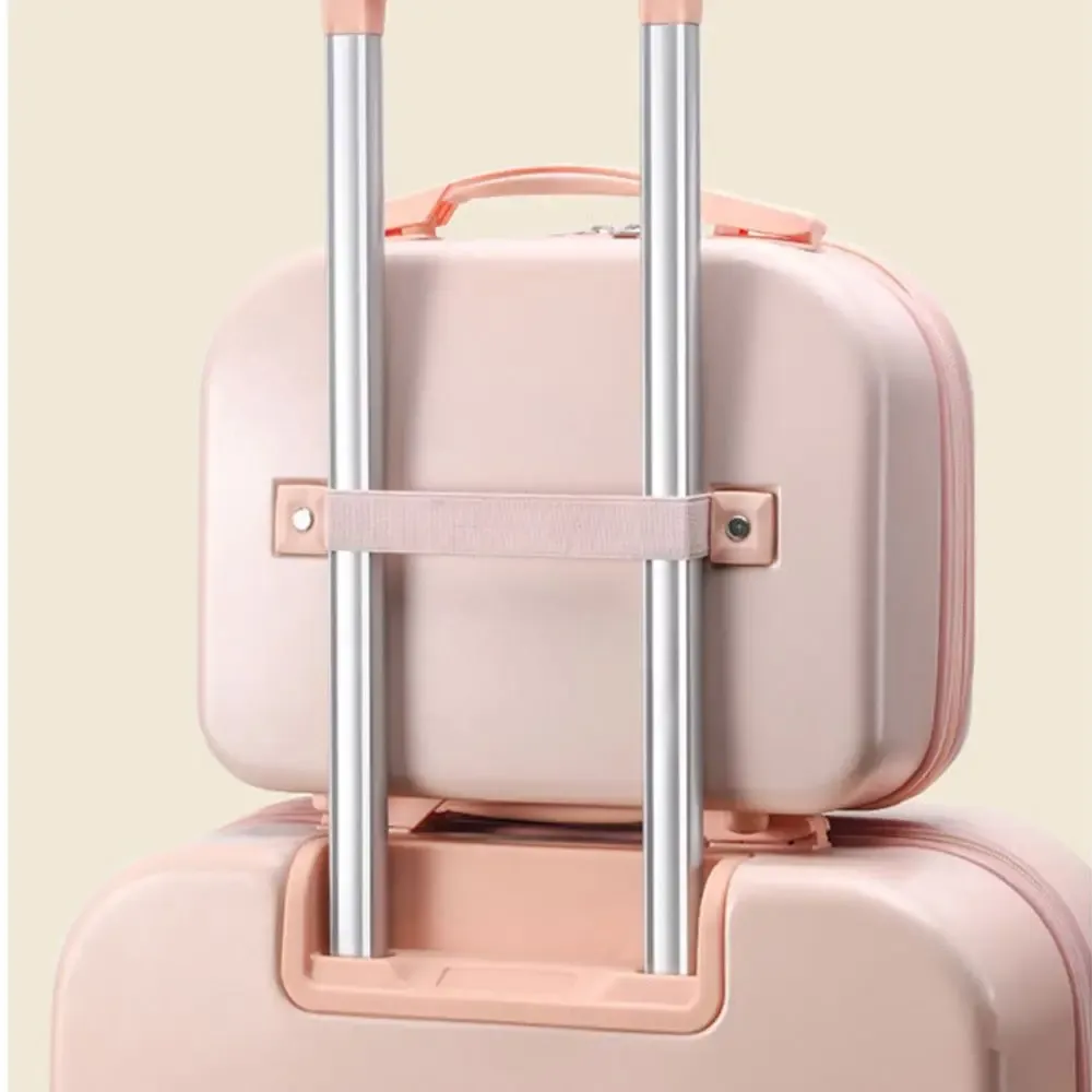 14-Inch Mini Carry-On Suitcase for Women - Compact Travel Luggage & Makeup Bag, Durable ABS+PC Hard Shell for Short Trips thumbnail 4
