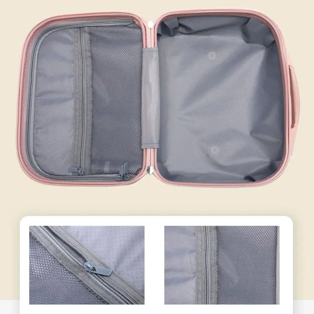 14-Inch Mini Carry-On Suitcase for Women - Compact Travel Luggage & Makeup Bag, Durable ABS+PC Hard Shell for Short Trips showcase 11