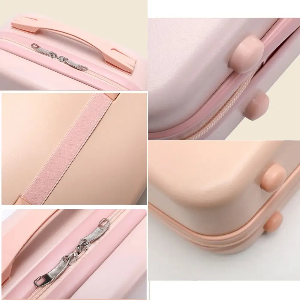14-Inch Mini Carry-On Suitcase for Women - Compact Travel Luggage & Makeup Bag, Durable ABS+PC Hard Shell for Short Trips showcase 6