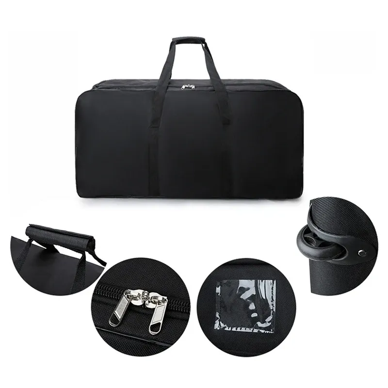 Foldable Large Capacity Carry-On Luggage Trolley Suitcase with Wheels, Expandable Travel Bag for Men and Women thumbnail 6