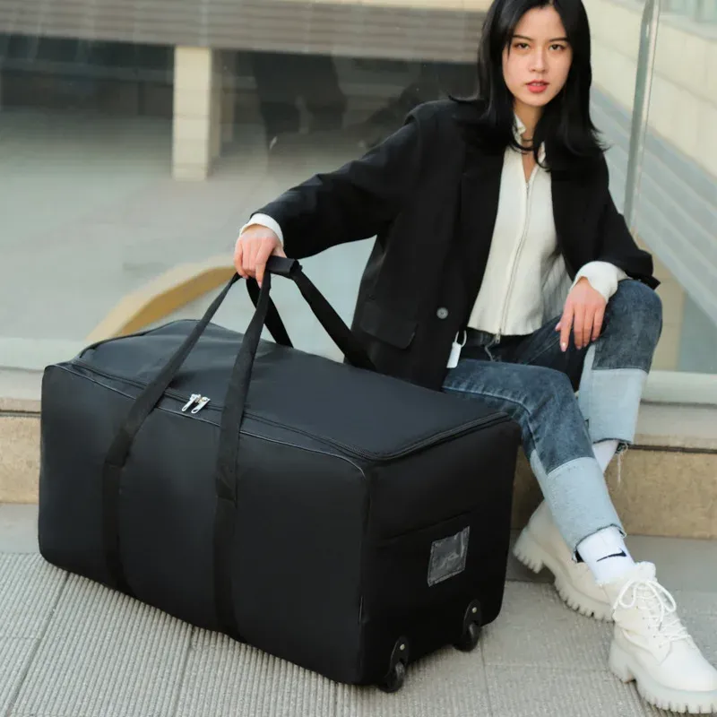 Foldable Large Capacity Carry-On Luggage Trolley Suitcase with Wheels, Expandable Travel Bag for Men and Women showcase 4