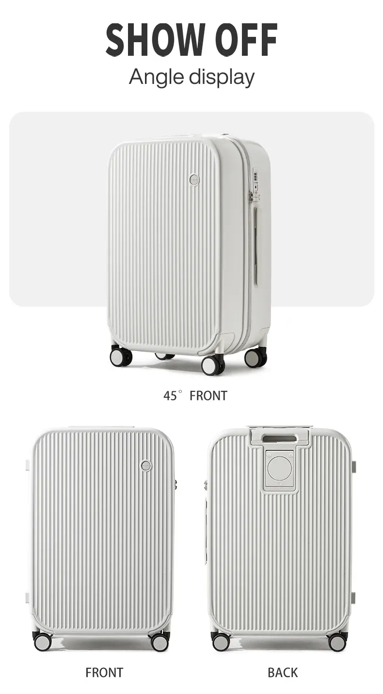 Mixi Carry On Luggage Hard Shell Rolling Travel Suitcase with Spinner Wheels, Cup Holder, Phone Holder - 20, 24, 26 Inch M9290 showcase 21
