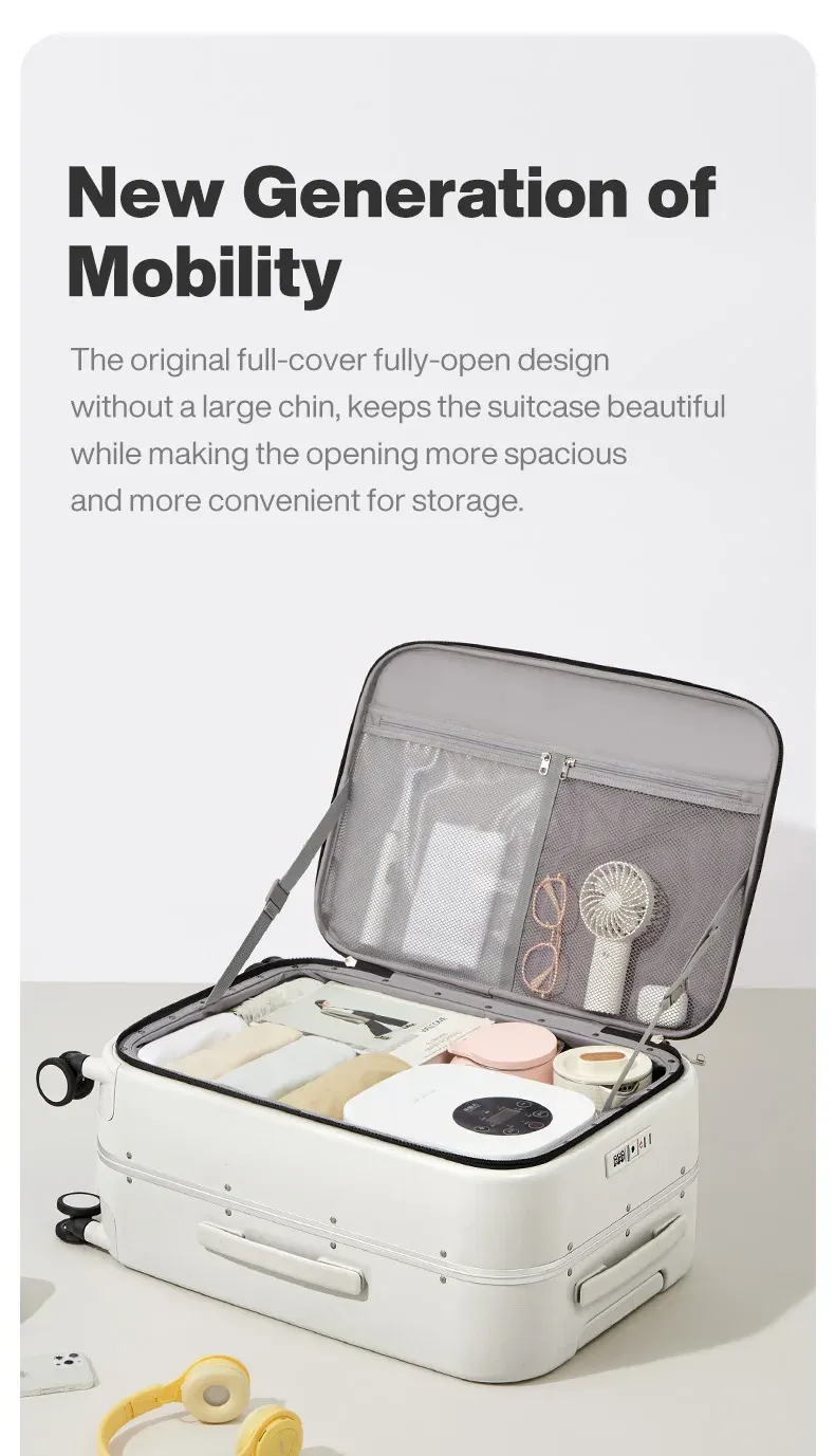 Mixi New Aluminum Frame Front Opening Rolling Travel Suitcase Luggage - 20" Carry-On, 24" & 26" Sizes Available for Business & Leisure Travel showcase 7