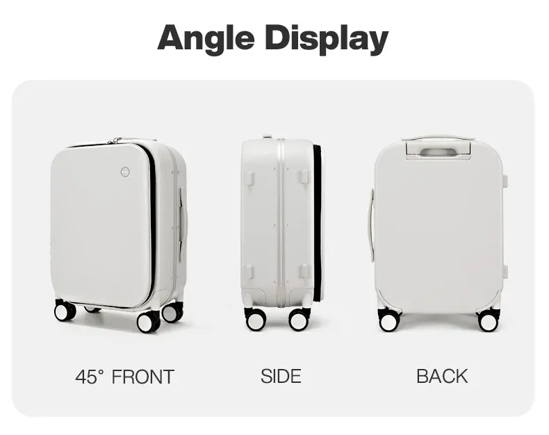Mixi New Aluminum Frame Front Opening Rolling Travel Suitcase Luggage - 20" Carry-On, 24" & 26" Sizes Available for Business & Leisure Travel showcase 29