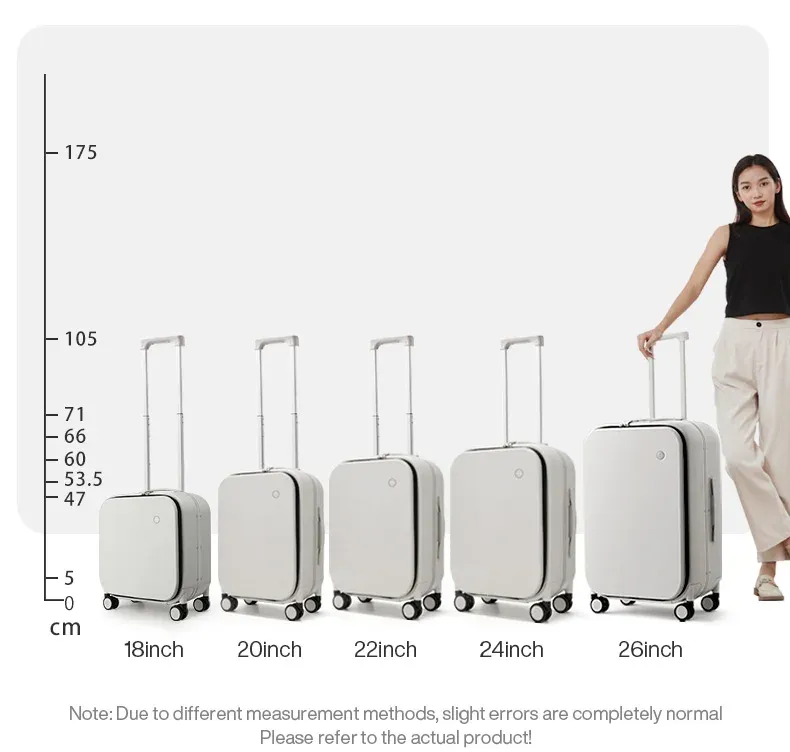 Mixi New Aluminum Frame Front Opening Rolling Travel Suitcase Luggage - 20" Carry-On, 24" & 26" Sizes Available for Business & Leisure Travel showcase 26