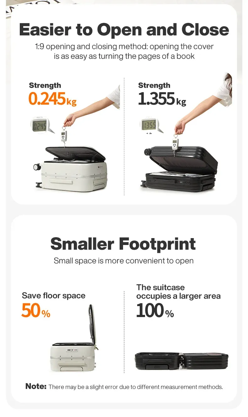 Mixi New Aluminum Frame Front Opening Rolling Travel Suitcase Luggage - 20" Carry-On, 24" & 26" Sizes Available for Business & Leisure Travel showcase 10