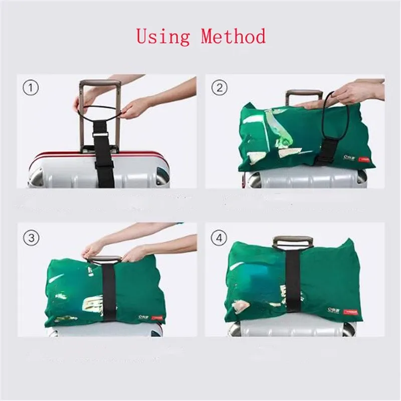 Adjustable Elastic Luggage Strap for Suitcases & Bags - Durable Nylon Travel Security Belt with Secure Carry On Feature thumbnail 3