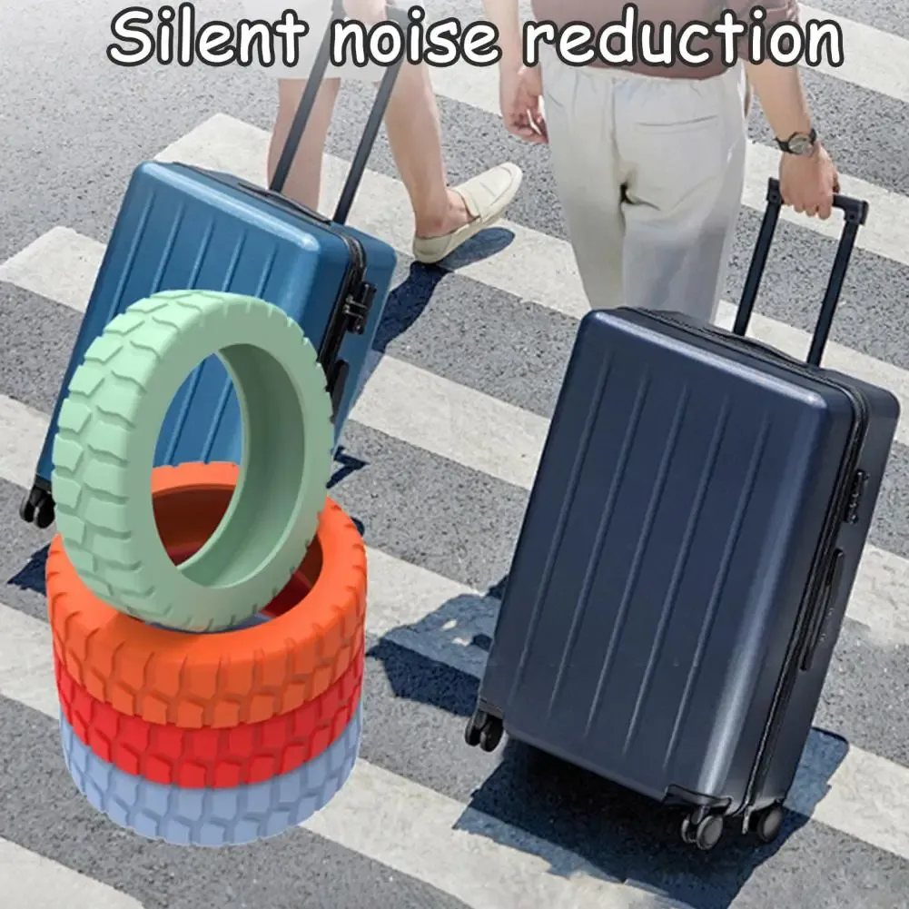 8Pcs Silicone Luggage Wheel Covers for Spinner Suitcases - Noise Reduction, Scratch-Free, Anti-Slip Protectors for 4.3-6cm Wheels - Travel Luggage Accessories showcase 4