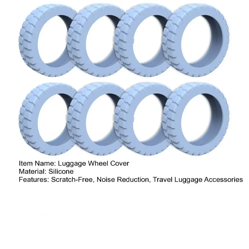 8Pcs Silicone Luggage Wheel Covers for Spinner Suitcases - Noise Reduction, Scratch-Free, Anti-Slip Protectors for 4.3-6cm Wheels - Travel Luggage Accessories showcase 14