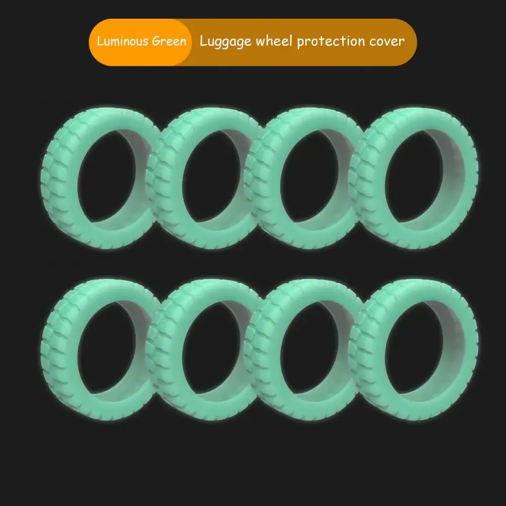 8Pcs Silicone Luggage Wheel Covers for Spinner Suitcases - Noise Reduction, Scratch-Free, Anti-Slip Protectors for 4.3-6cm Wheels - Travel Luggage Accessories showcase 8