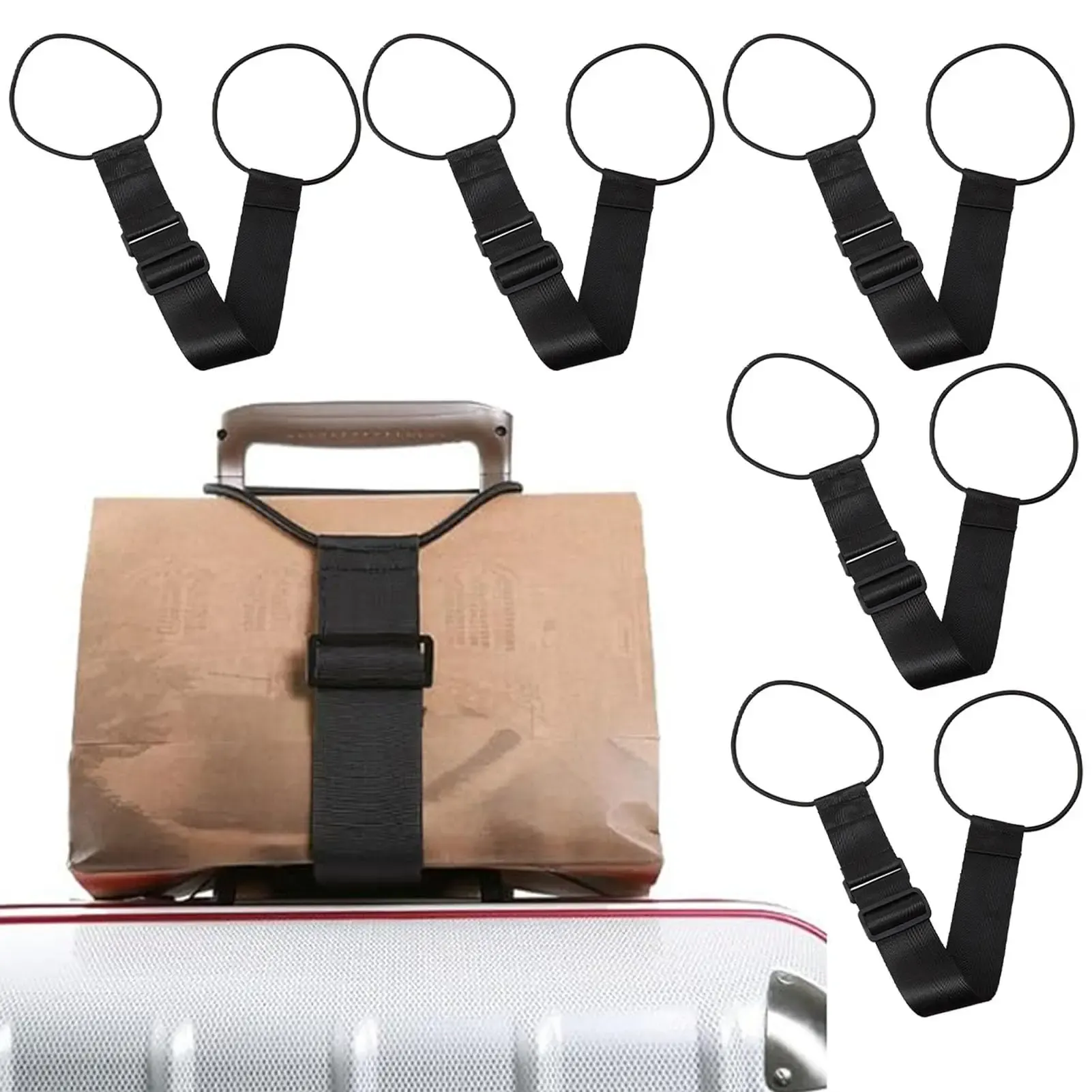 Adjustable Elastic Luggage Strap for Travel - Versatile Reusable Bag Fastening Rope for Suitcases & Carry-On Bags thumbnail 1