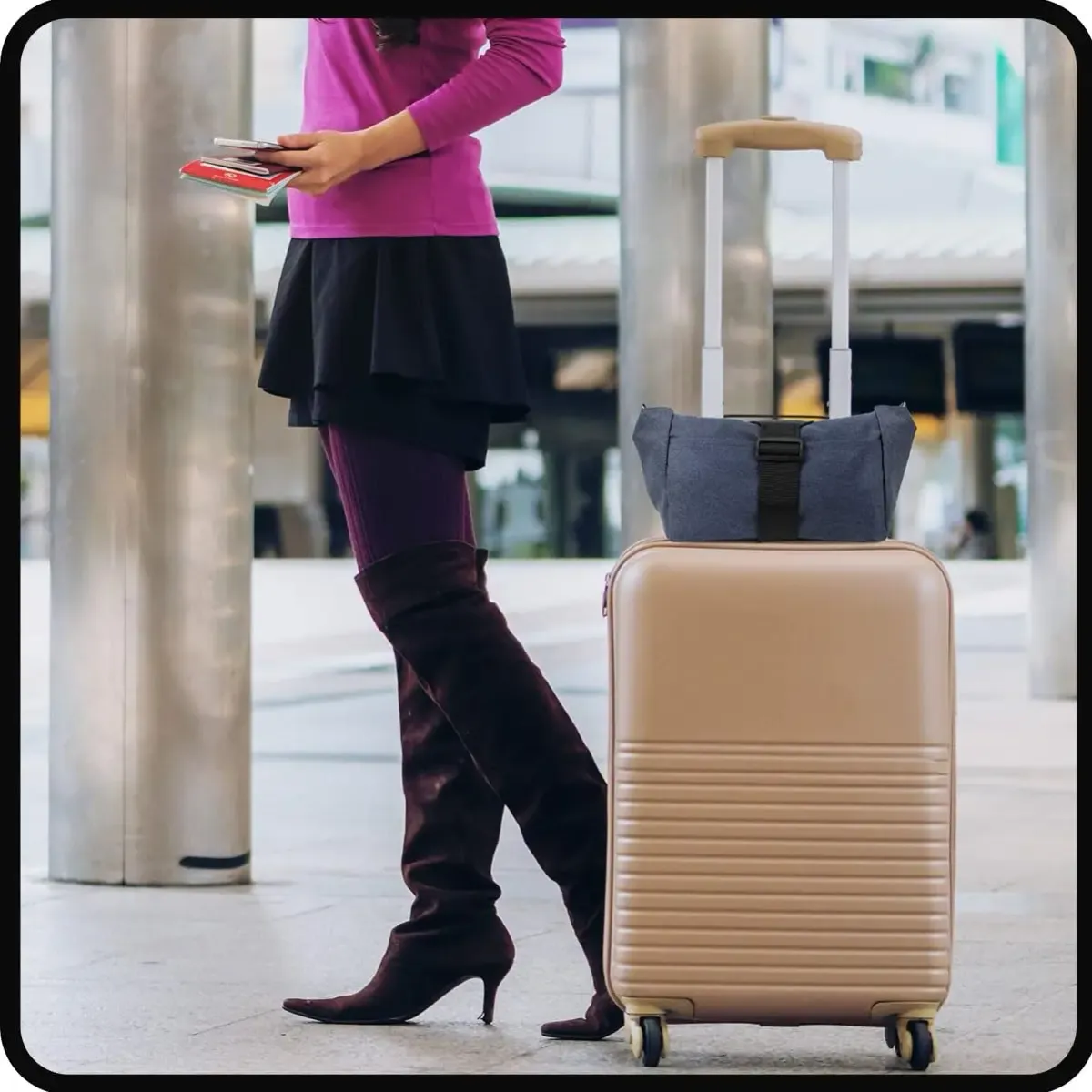 Adjustable Elastic Luggage Strap for Travel - Versatile Reusable Bag Fastening Rope for Suitcases & Carry-On Bags showcase 1