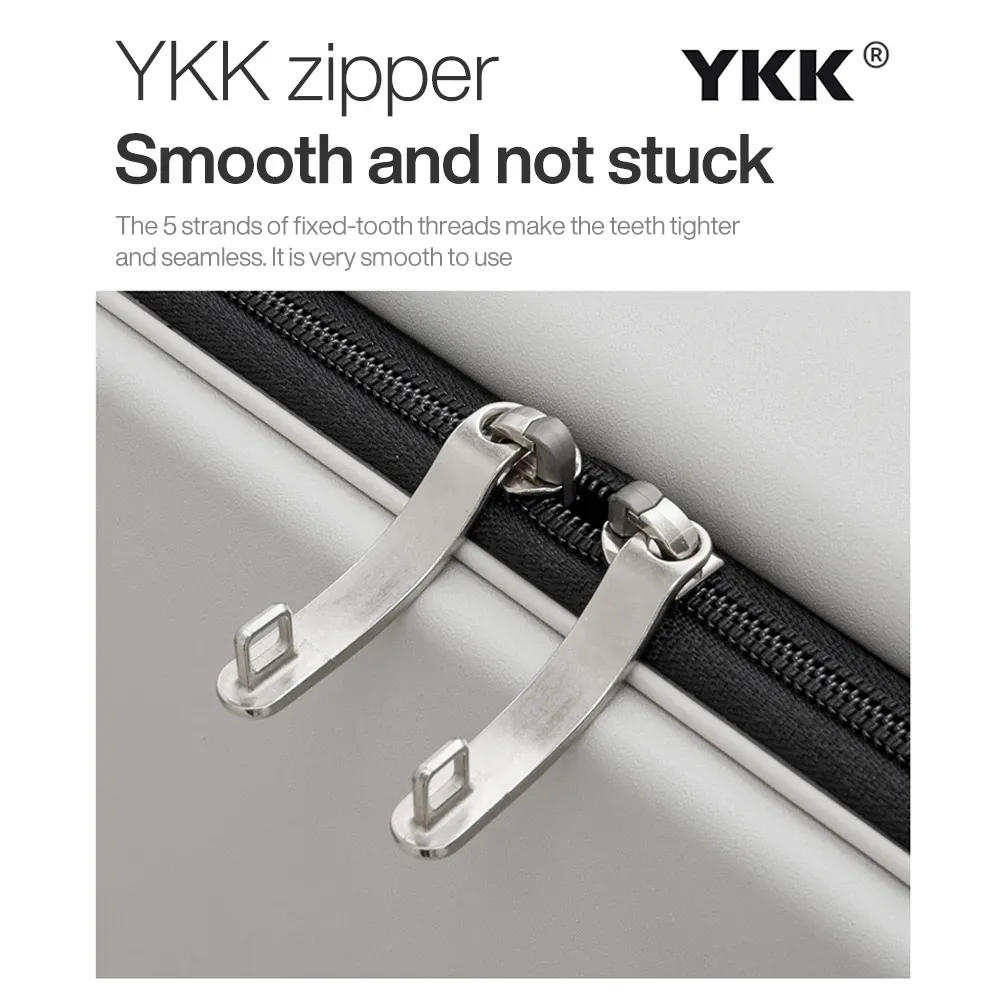 Mixi 20-Inch Carry-On Luggage Suitcase for Men & Women, Durable PC with Aluminum Frame, YKK Zipper, Silent Spinner Wheels, Wide Handle Trolley Case for Travel thumbnail 4