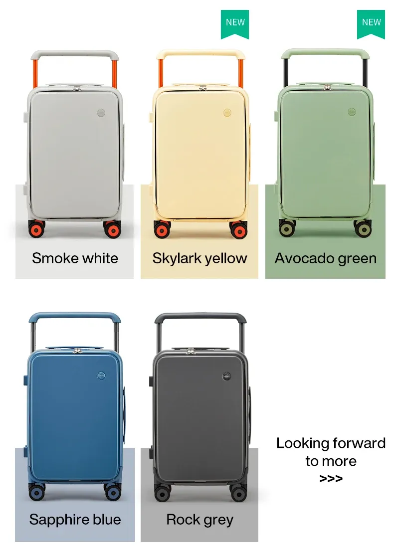 Mixi 20-Inch Carry-On Luggage Suitcase for Men & Women, Durable PC with Aluminum Frame, YKK Zipper, Silent Spinner Wheels, Wide Handle Trolley Case for Travel showcase 31