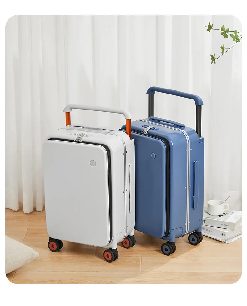 Mixi 20-Inch Carry-On Luggage Suitcase for Men & Women, Durable PC with Aluminum Frame, YKK Zipper, Silent Spinner Wheels, Wide Handle Trolley Case for Travel showcase 22