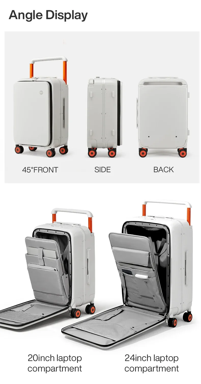 Mixi 20-Inch Carry-On Luggage Suitcase for Men & Women, Durable PC with Aluminum Frame, YKK Zipper, Silent Spinner Wheels, Wide Handle Trolley Case for Travel showcase 32