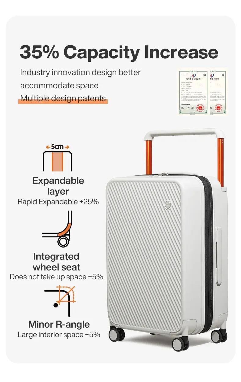 MIXI Expandable Carry-On Luggage: Lightweight 20/24 Inch PC Spinner Suitcase with TSA Lock, Wide Handle, and YKK Zipper for Travel showcase 6