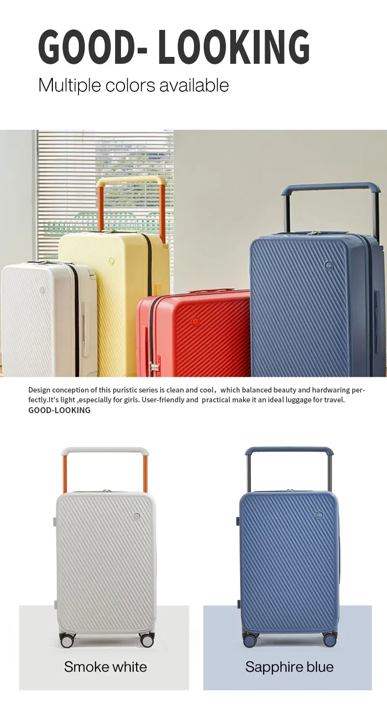 MIXI Expandable Carry-On Luggage: Lightweight 20/24 Inch PC Spinner Suitcase with TSA Lock, Wide Handle, and YKK Zipper for Travel showcase 24