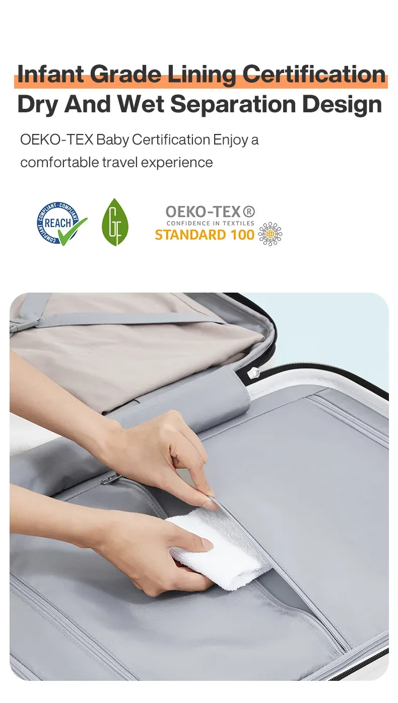 MIXI Expandable Carry-On Luggage: Lightweight 20/24 Inch PC Spinner Suitcase with TSA Lock, Wide Handle, and YKK Zipper for Travel showcase 13