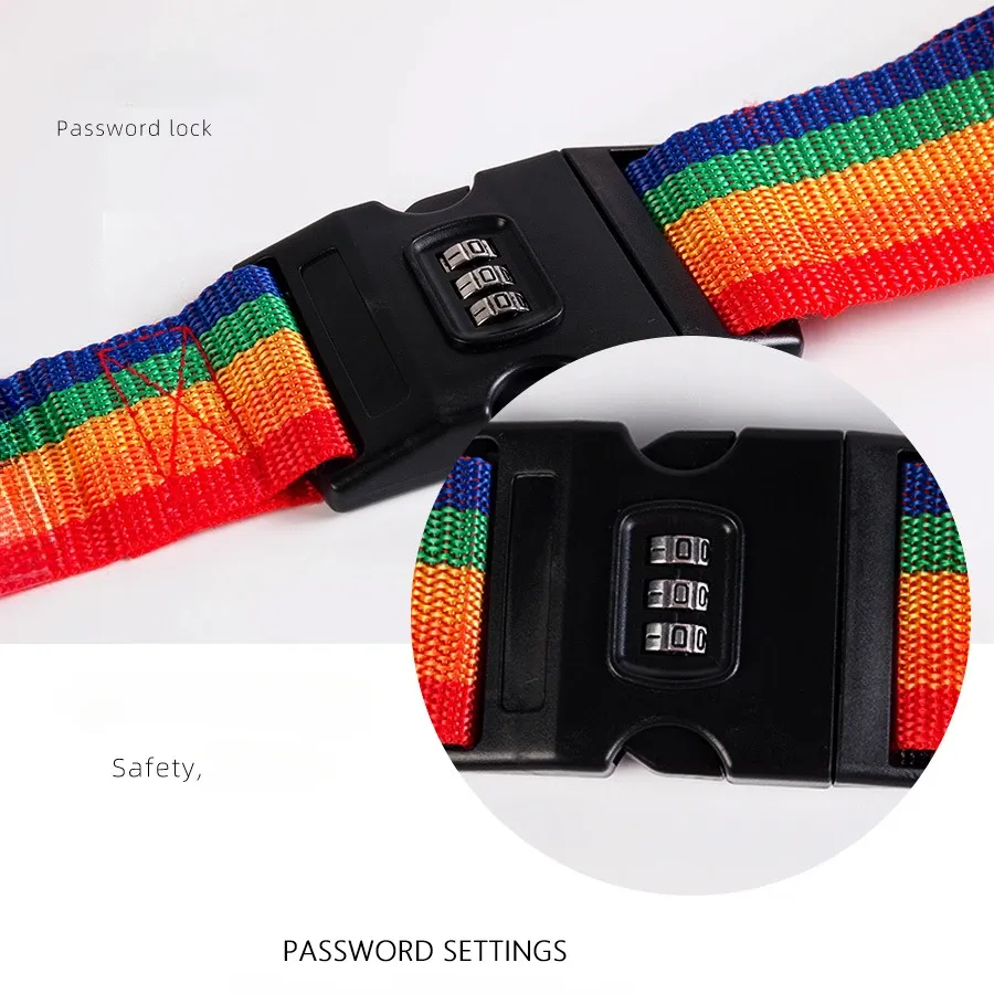 Adjustable Luggage Belts for Travel - Strong Elastic Security Straps for Suitcases and Baggage, Heavy Duty Tie Belt for Carry-On Bags thumbnail 5