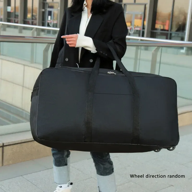 Foldable Large Capacity Carry-On Luggage Trolley Suitcase with Wheels, Expandable Travel Bag for Men and Women, Durable and Lightweight Travel Carrier thumbnail 4