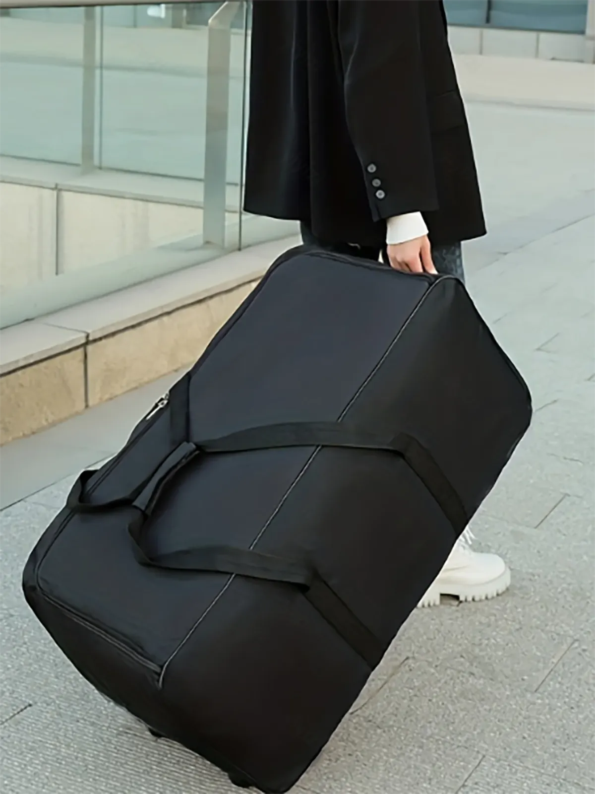 Foldable Large Capacity Carry-On Luggage Trolley Suitcase with Wheels, Expandable Travel Bag for Men and Women, Durable and Lightweight Travel Carrier showcase 5