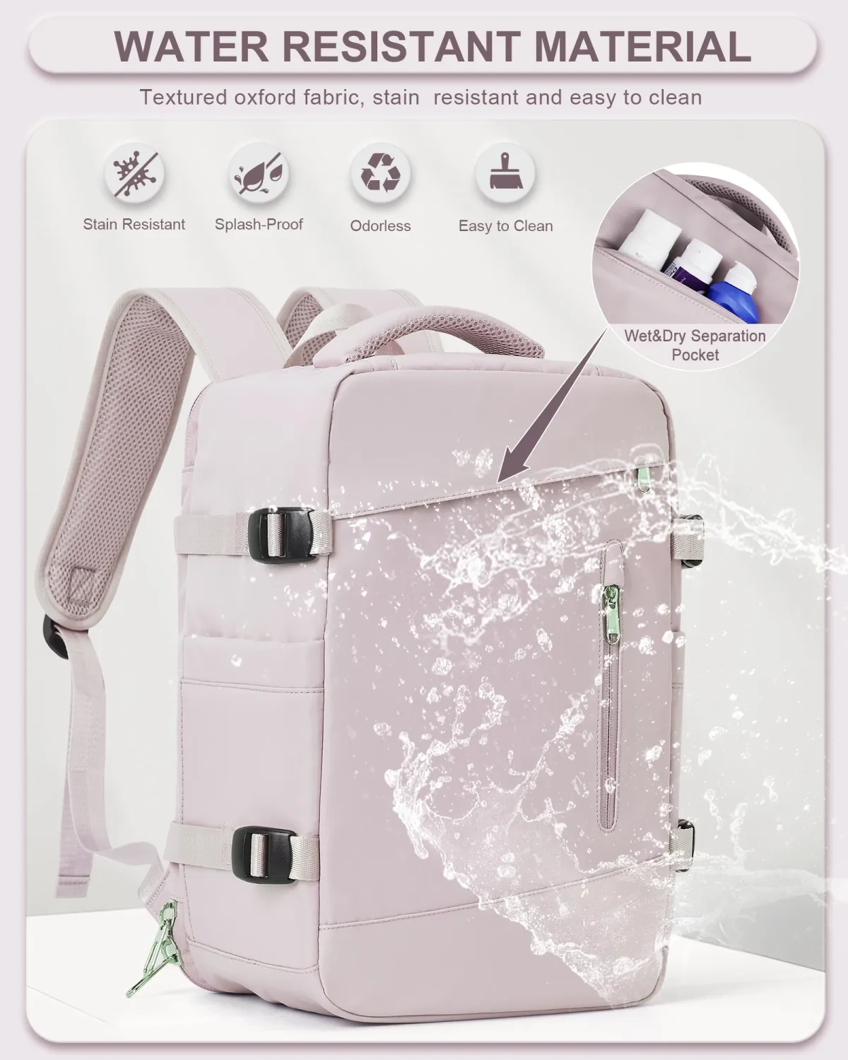 Women's Travel Backpack Suitcase 40x20x25cm Cabin Bag - Ryanair & Wizzair Approved Carry-On for Men & Laptop showcase 4