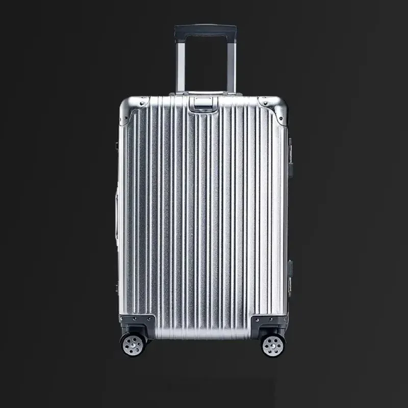 Lightweight Aluminum-Magnesium Alloy Carry-on Suitcase - 20/24/26/29 Inch Business Travel Trolley Luggage with Spinner Wheels thumbnail 2
