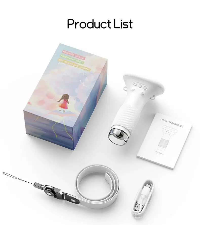 Kids Microscope 1000x Magnification with 2.0" HD IPS Screen, 200MP Photo/Video Capture, LED Lights, 64GB Support - Educational Science Toy for Children showcase 13