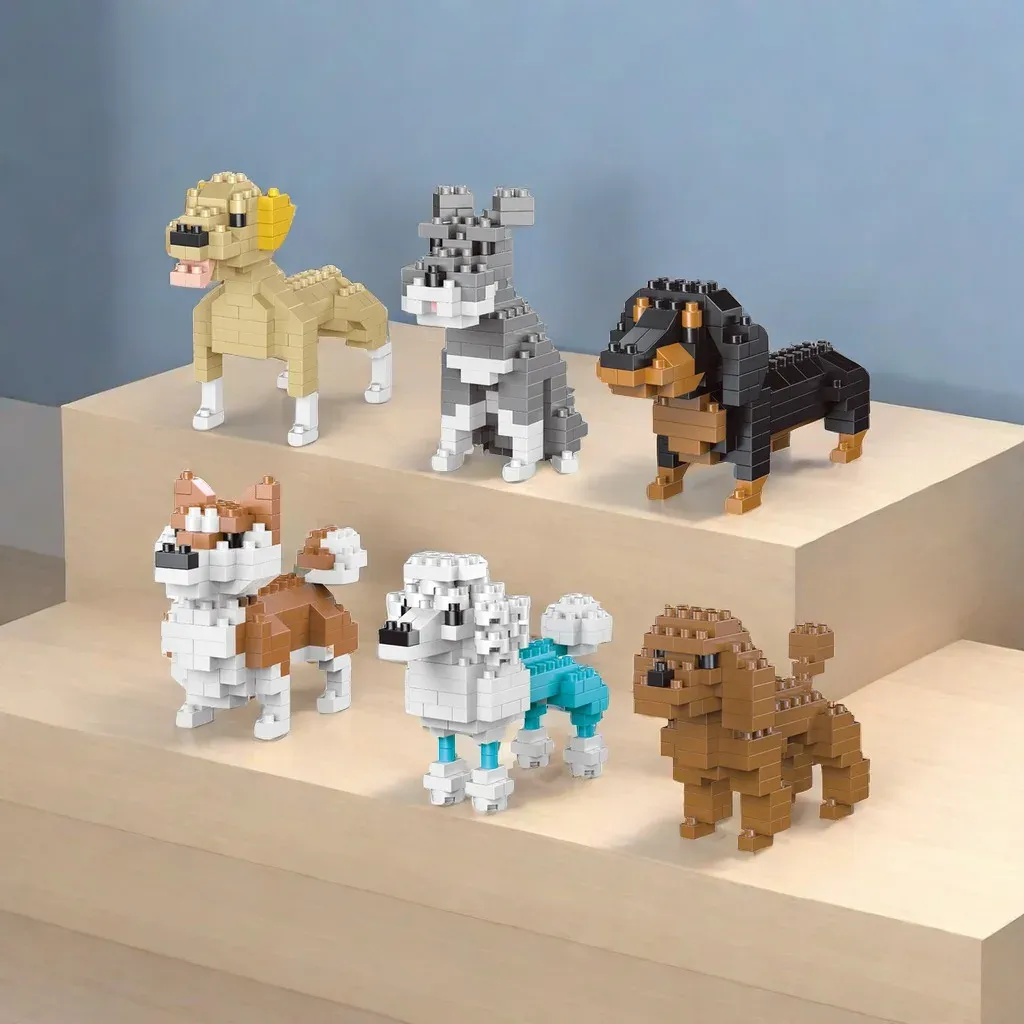Mini Dachshund Dog Building Blocks Toy for Adults & Kids - Lifelike Detailed Construction Set, Educational STEM Toy for Dog Lovers, Fun Indoor Activity thumbnail 3