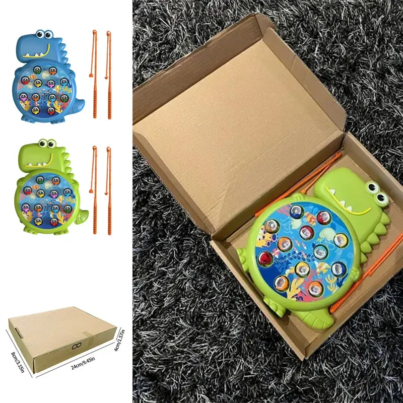 Dinosaur Magnetic Fishing Toy Set for Kids - Educational Montessori Game with Rod for Toddlers & Children - Fun Indoor/Outdoor Play Gift thumbnail 6