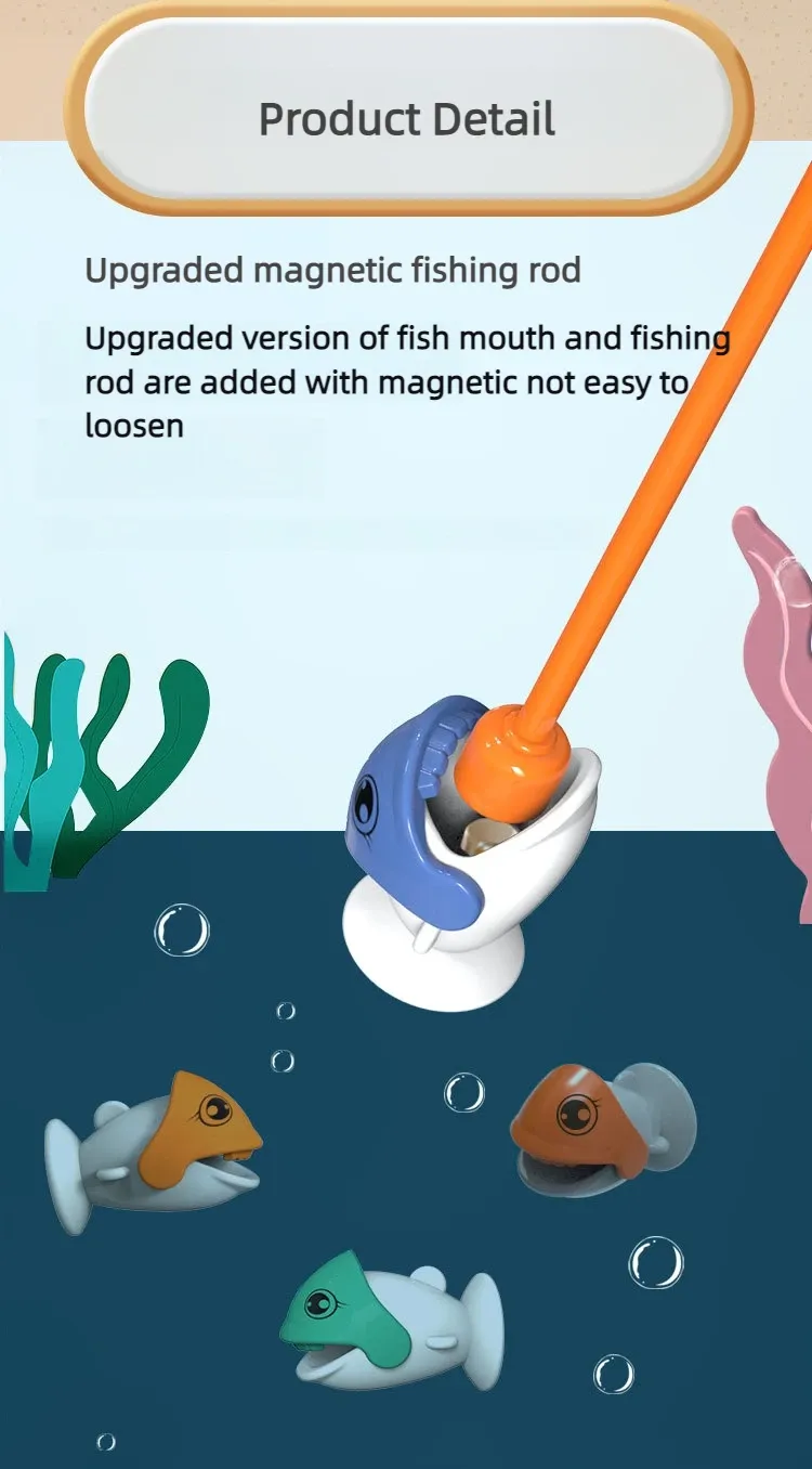 Dinosaur Magnetic Fishing Toy Set for Kids - Educational Montessori Game with Rod for Toddlers & Children - Fun Indoor/Outdoor Play Gift showcase 6