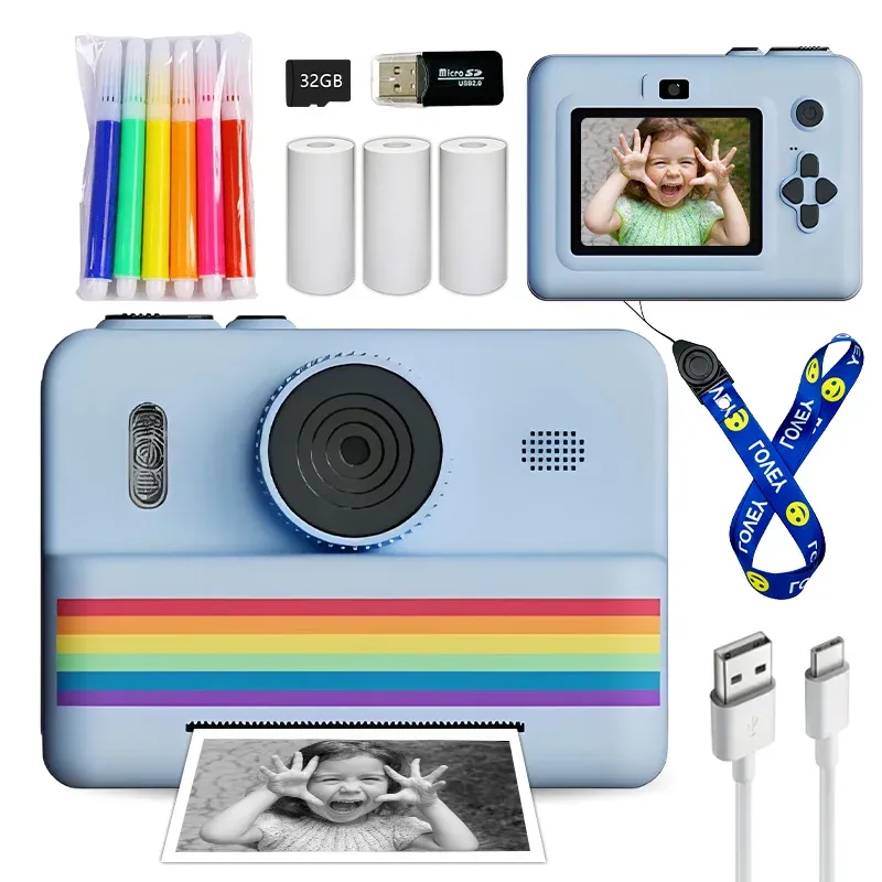 Instant Camera for Kids with 32GB Memory Card & Color Pencils - Dual Cameras, Flashlight, Perfect Birthday Gift for Boys and Girls thumbnail 1