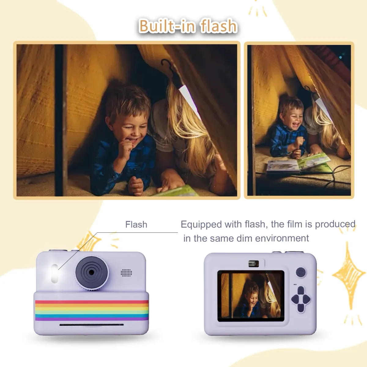 Instant Camera for Kids with 32GB Memory Card & Color Pencils - Dual Cameras, Flashlight, Perfect Birthday Gift for Boys and Girls showcase 7