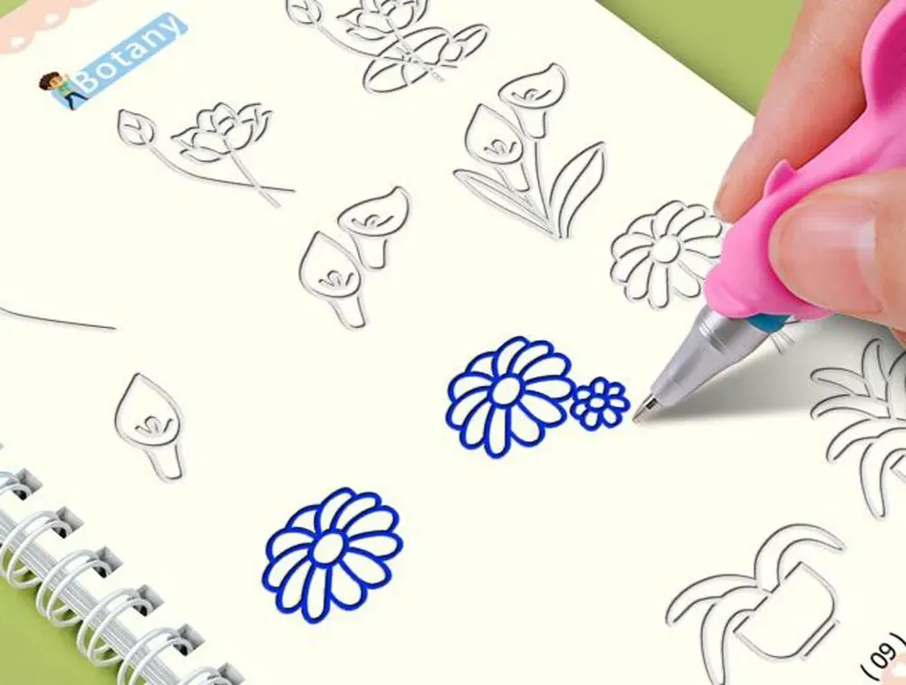 4 Books Magic Calligraphy Notebook Set for Kids: Reusable Educational Writing Practice Toy with Pen and Refills, Montessori Style Learning Aid showcase 15