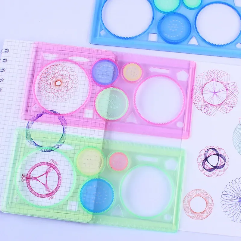 Geometry Spirograph Drawing Stencils Set for Kids - Creative Art Craft Painting Template Ruler Tool for Educational Fun showcase 15