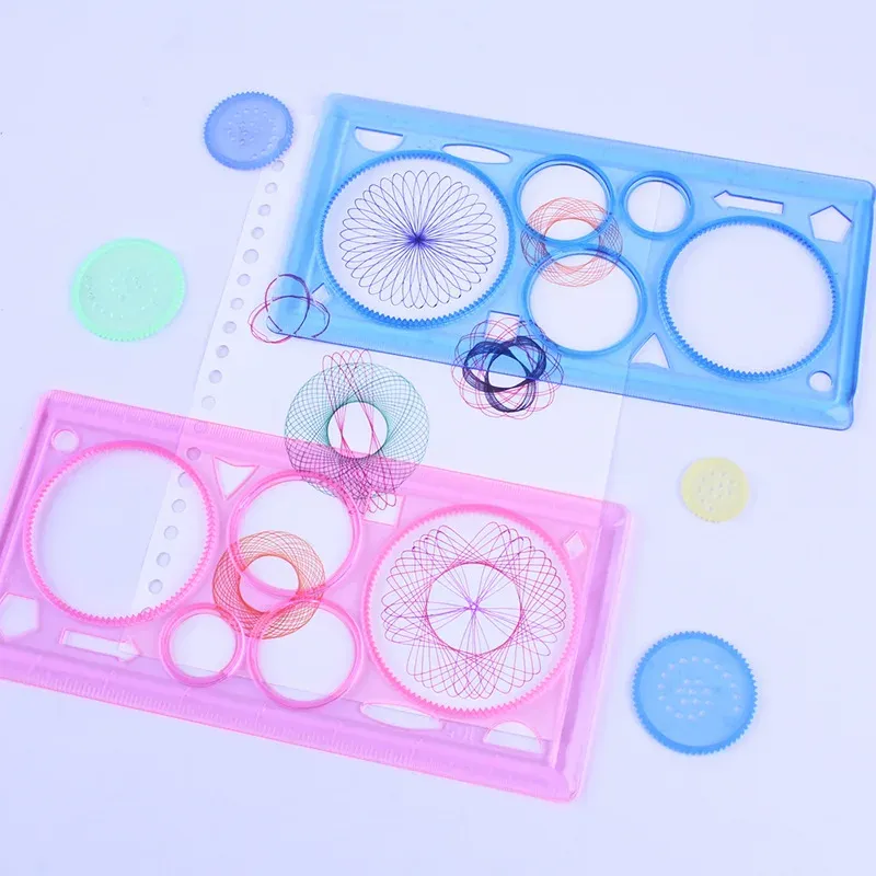 Geometry Spirograph Drawing Stencils Set for Kids - Creative Art Craft Painting Template Ruler Tool for Educational Fun showcase 12