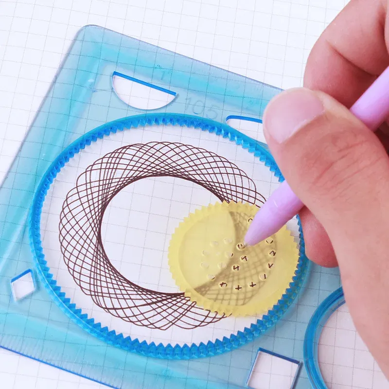 Geometry Spirograph Drawing Stencils Set for Kids - Creative Art Craft Painting Template Ruler Tool for Educational Fun showcase 8