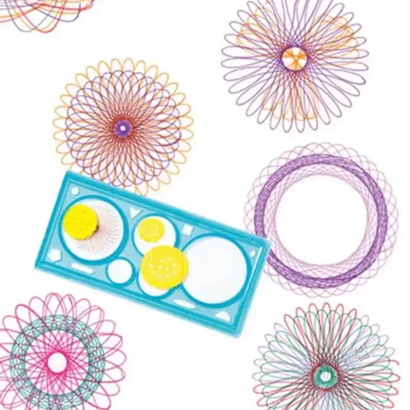 Geometry Spirograph Drawing Stencils Set for Kids - Creative Art Craft Painting Template Ruler Tool for Educational Fun showcase 2