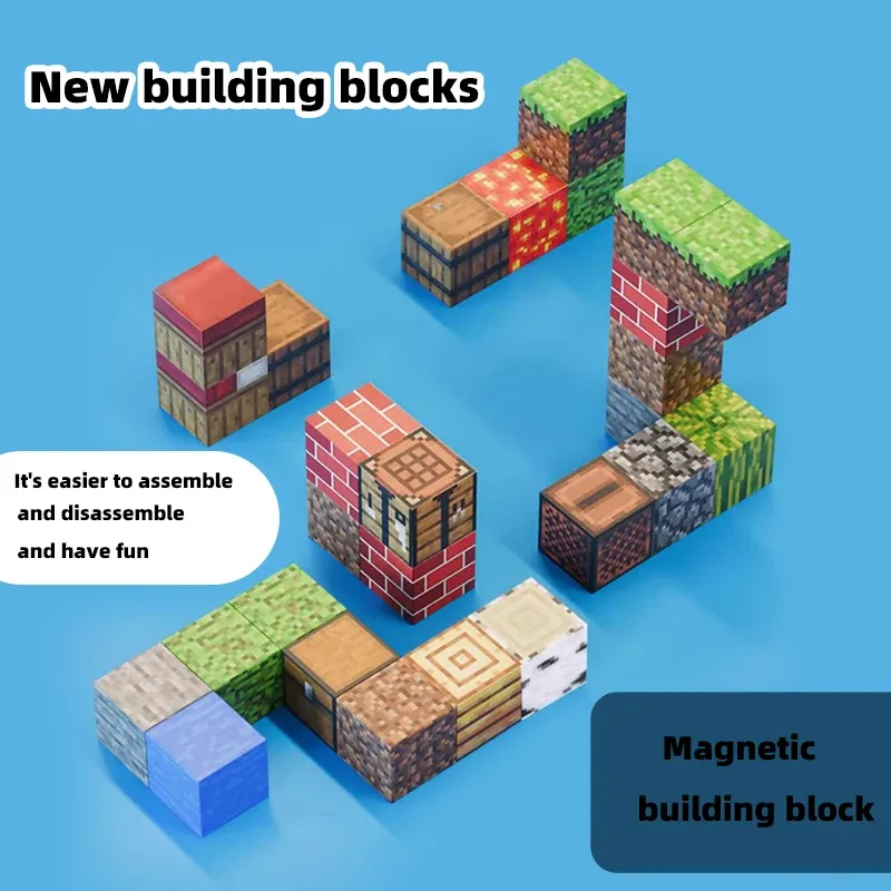 Magnetic Building Blocks STEM Toy for Kids Ages 3+, Montessori Educational Sensory DIY Magnet Cubes, Fun Gift for Boys and Girls thumbnail 4