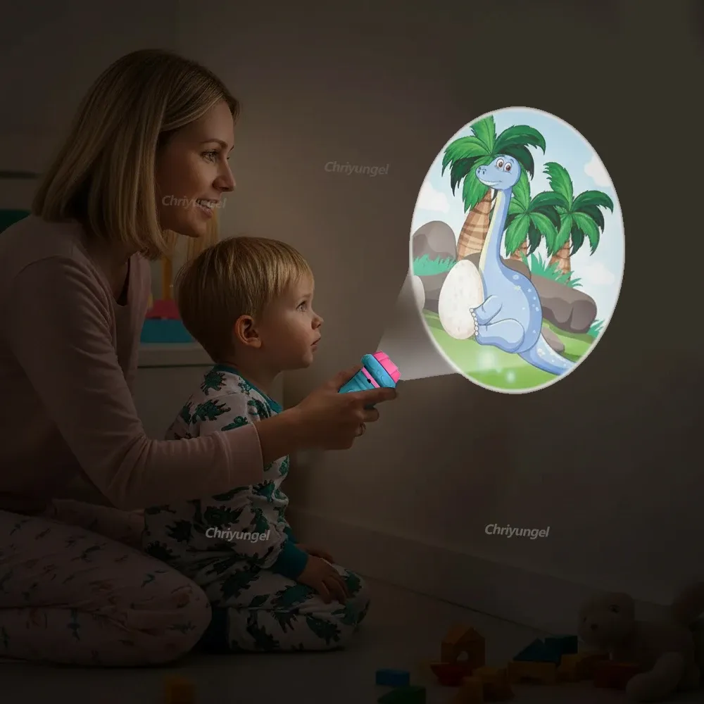 Kids Cartoon Projection Flashlight Toy with 10 Cards, 80 Images for Bedtime Stories & Early Education, Fun Learning Science Toy for Ages 3-6 showcase 4