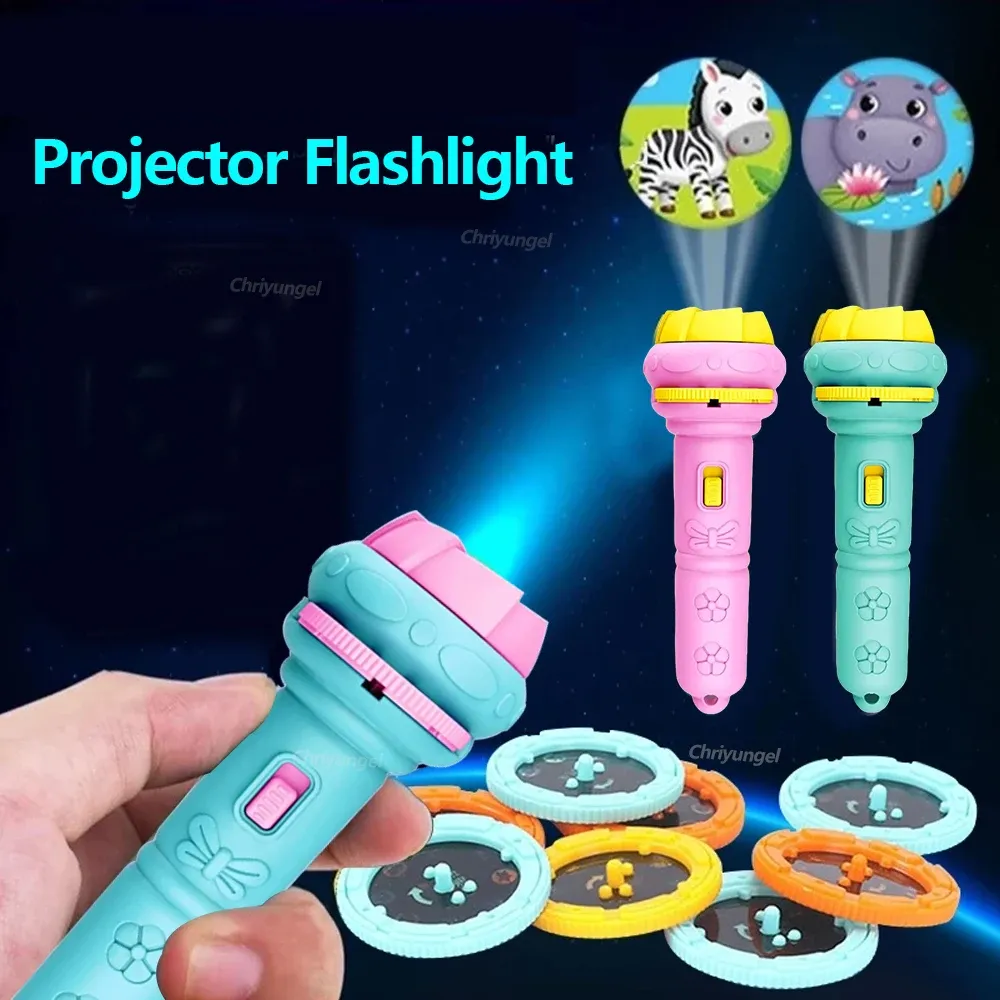 Kids Cartoon Projection Flashlight Toy with 10 Cards, 80 Images for Bedtime Stories & Early Education, Fun Learning Science Toy for Ages 3-6 showcase 1