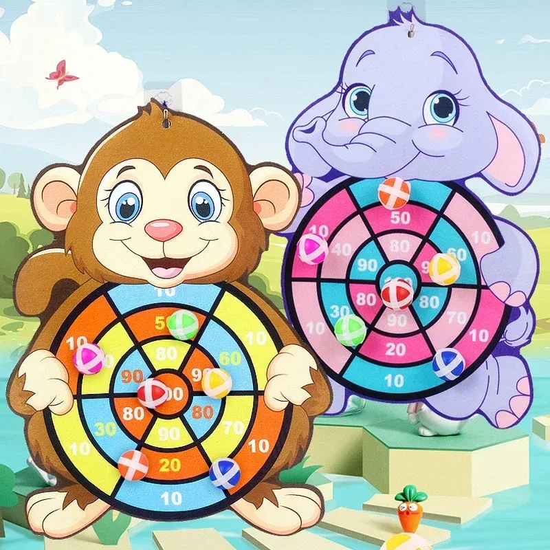 Kids Sticky Ball Dart Board Game Toy - Educational Montessori Indoor Sports for Children, Toddlers, and Gifts thumbnail 3