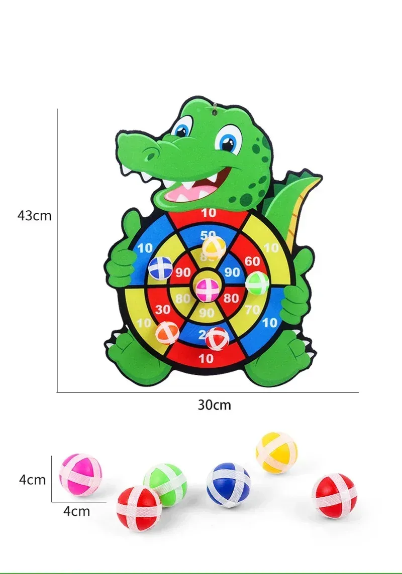 Kids Sticky Ball Dart Board Game Toy - Educational Montessori Indoor Sports for Children, Toddlers, and Gifts thumbnail 4