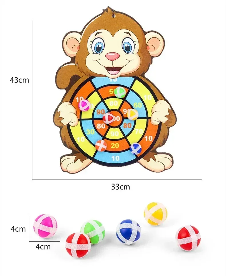 Kids Sticky Ball Dart Board Game Toy - Educational Montessori Indoor Sports for Children, Toddlers, and Gifts showcase 13